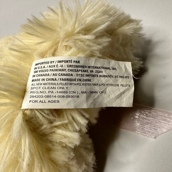 Extra Fluffy Bunny Plush Cream and Brown rabbit Greenbrier Stuffed animal - Picture 3 of 6